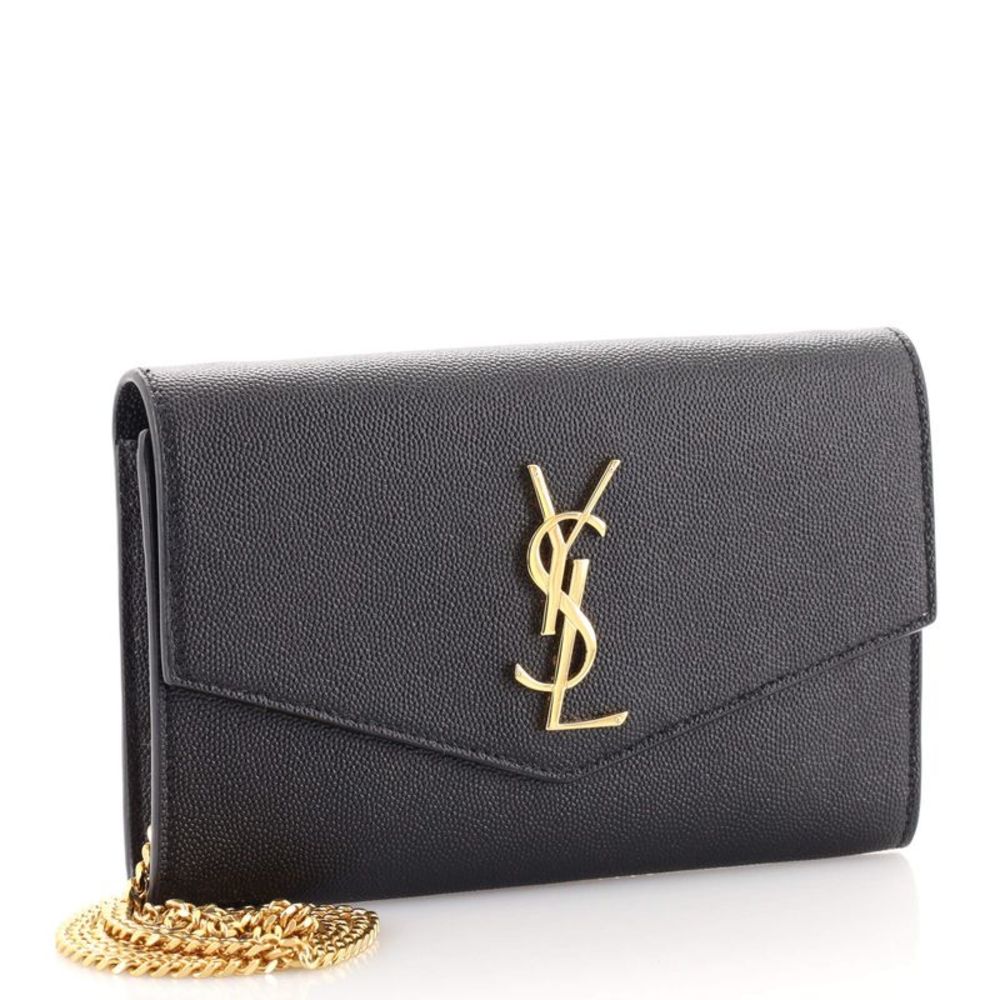 Saint Laurent Uptown Chain Wallet Leather Black - Picture 2 of 7